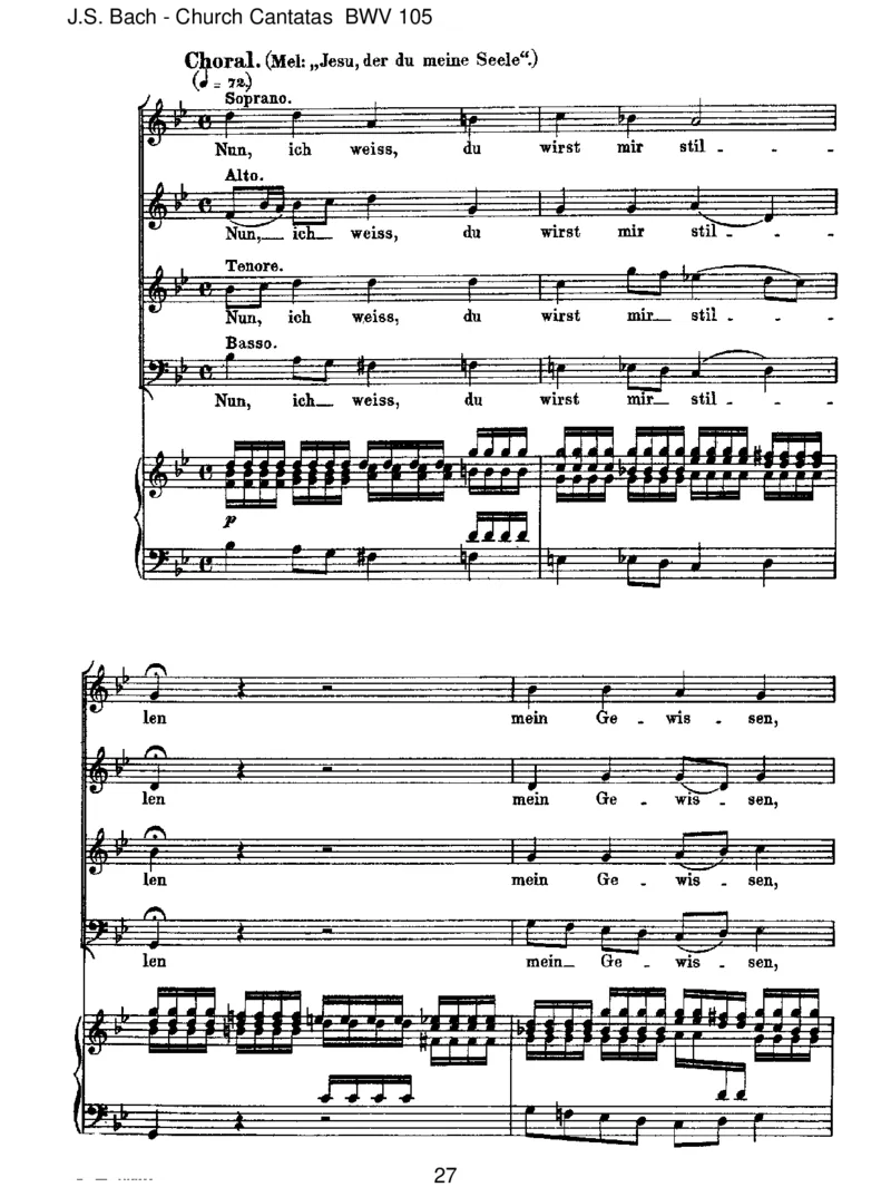 BWV105Herr,gehenichtinsGericht_一万首著名钢琴曲谱哈农贝多芬合集视频教学电子版高清无水印可打印_1古典钢琴知名音乐家谱_巴赫钢琴谱全集_J.S巴赫作品全集_JohannSebastianBach(1685-1750)巴赫