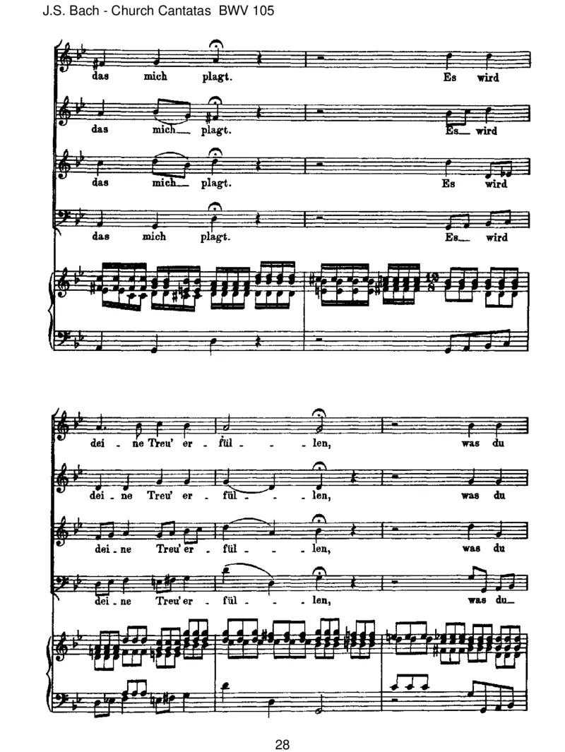 BWV105Herr,gehenichtinsGericht_一万首著名钢琴曲谱哈农贝多芬合集视频教学电子版高清无水印可打印_1古典钢琴知名音乐家谱_巴赫钢琴谱全集_J.S巴赫作品全集_JohannSebastianBach(1685-1750)巴赫