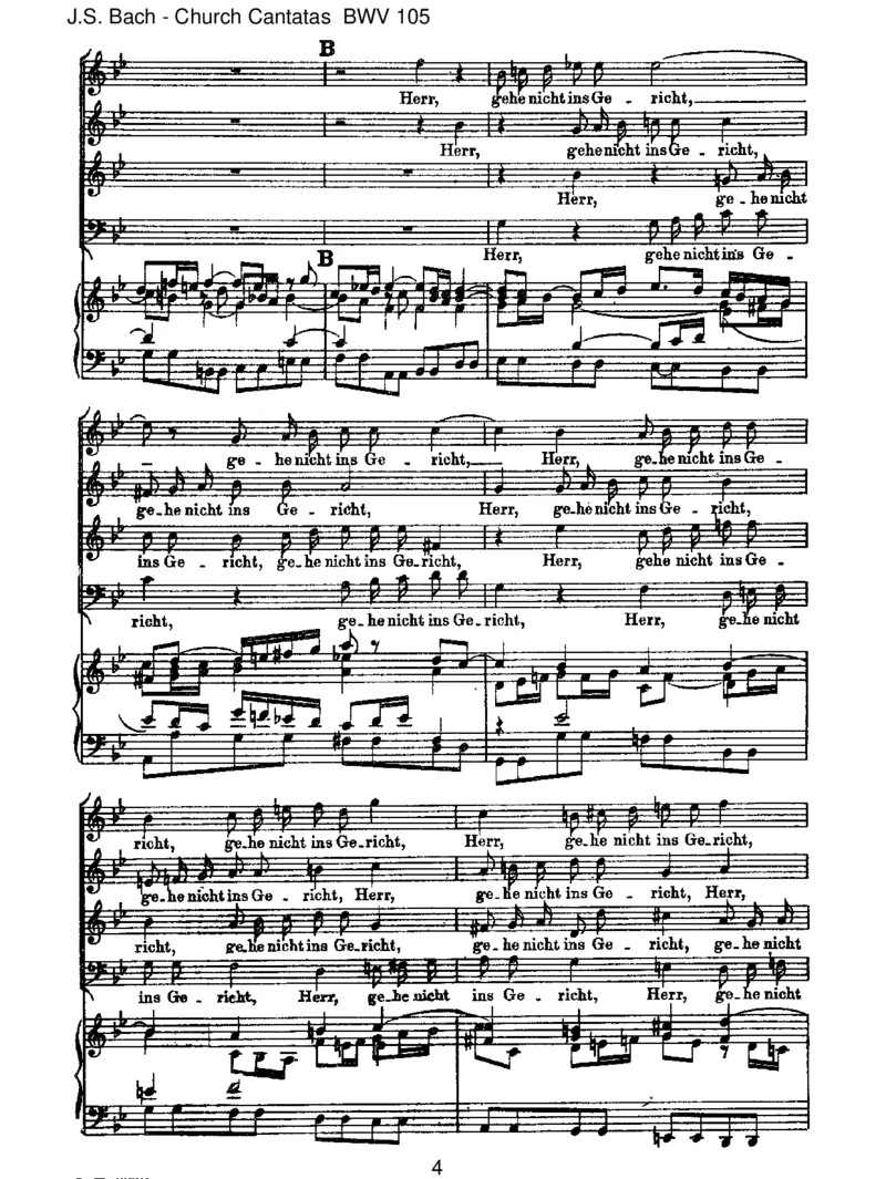 BWV105Herr,gehenichtinsGericht_一万首著名钢琴曲谱哈农贝多芬合集视频教学电子版高清无水印可打印_1古典钢琴知名音乐家谱_巴赫钢琴谱全集_J.S巴赫作品全集_JohannSebastianBach(1685-1750)巴赫