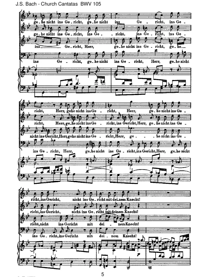 BWV105Herr,gehenichtinsGericht_一万首著名钢琴曲谱哈农贝多芬合集视频教学电子版高清无水印可打印_1古典钢琴知名音乐家谱_巴赫钢琴谱全集_J.S巴赫作品全集_JohannSebastianBach(1685-1750)巴赫