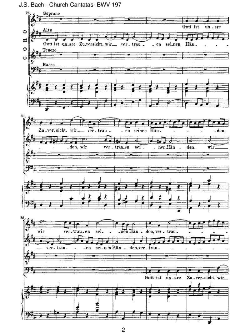 BWV197Gottistuns'reZuversicht_一万首著名钢琴曲谱哈农贝多芬合集视频教学电子版高清无水印可打印_1古典钢琴知名音乐家谱_巴赫钢琴谱全集_J.S巴赫作品全集_JohannSebastianBach(1685-1750)巴赫