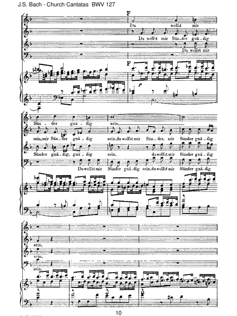 BWV127HerrJesuChrist,wahr'rMenschundGott_一万首著名钢琴曲谱哈农贝多芬合集视频教学电子版高清无水印可打印_1古典钢琴知名音乐家谱_巴赫钢琴谱全集_J.S巴赫作品全集