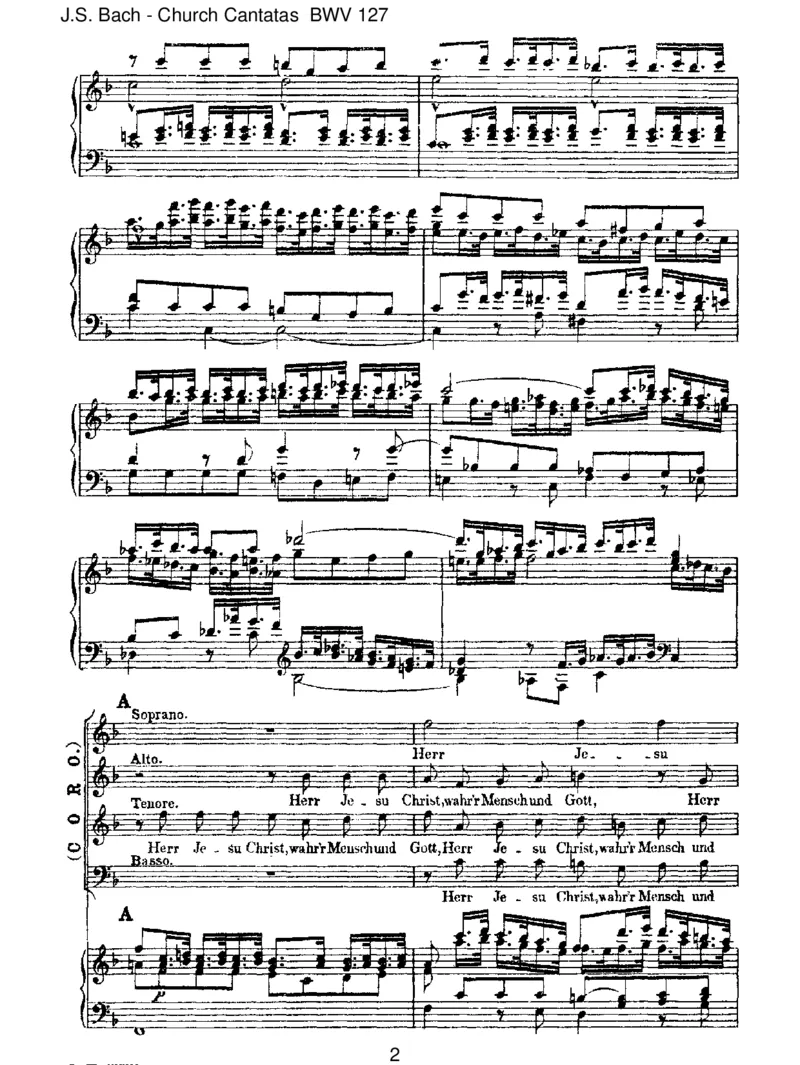 BWV127HerrJesuChrist,wahr'rMenschundGott_一万首著名钢琴曲谱哈农贝多芬合集视频教学电子版高清无水印可打印_1古典钢琴知名音乐家谱_巴赫钢琴谱全集_J.S巴赫作品全集