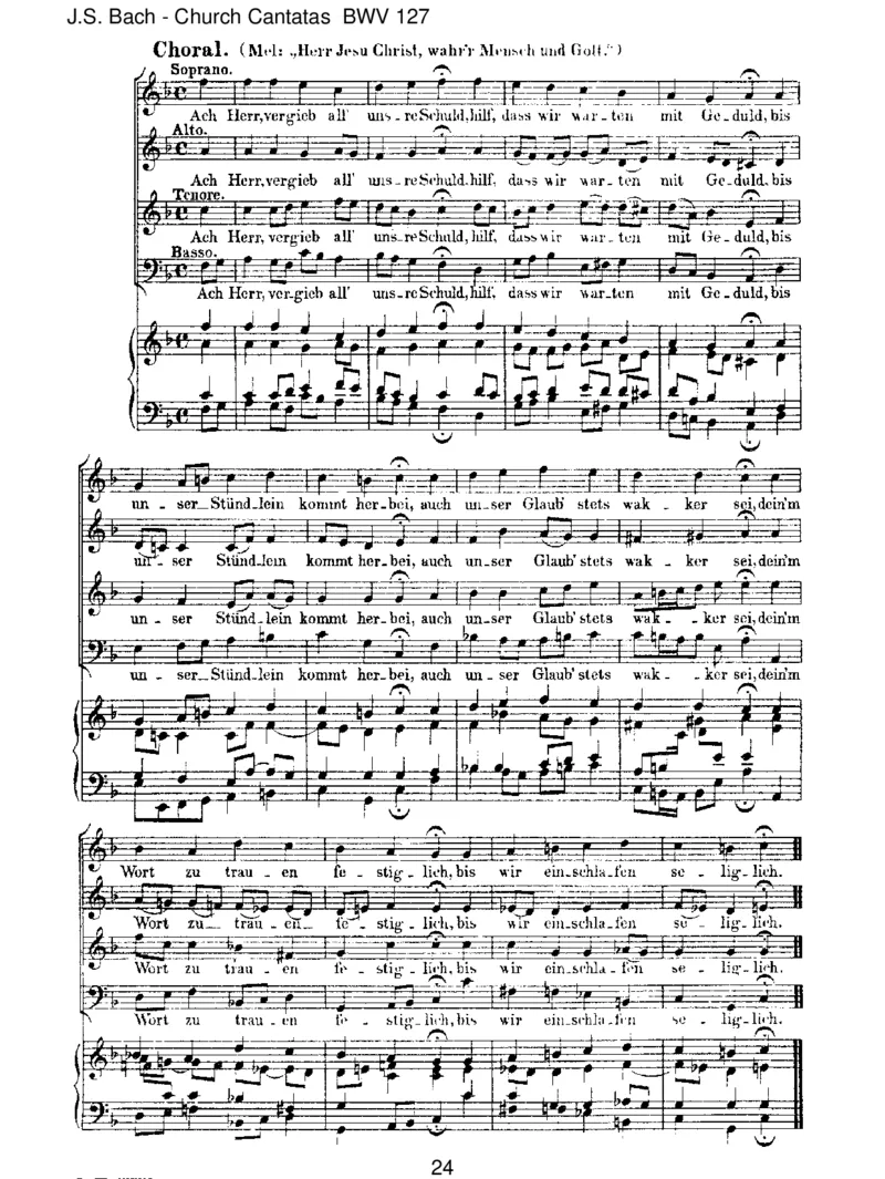 BWV127HerrJesuChrist,wahr'rMenschundGott_一万首著名钢琴曲谱哈农贝多芬合集视频教学电子版高清无水印可打印_1古典钢琴知名音乐家谱_巴赫钢琴谱全集_J.S巴赫作品全集
