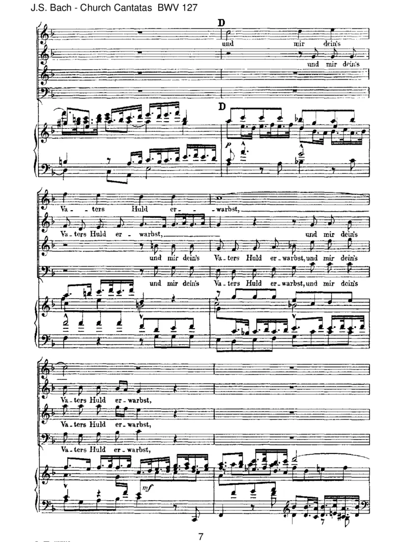 BWV127HerrJesuChrist,wahr'rMenschundGott_一万首著名钢琴曲谱哈农贝多芬合集视频教学电子版高清无水印可打印_1古典钢琴知名音乐家谱_巴赫钢琴谱全集_J.S巴赫作品全集