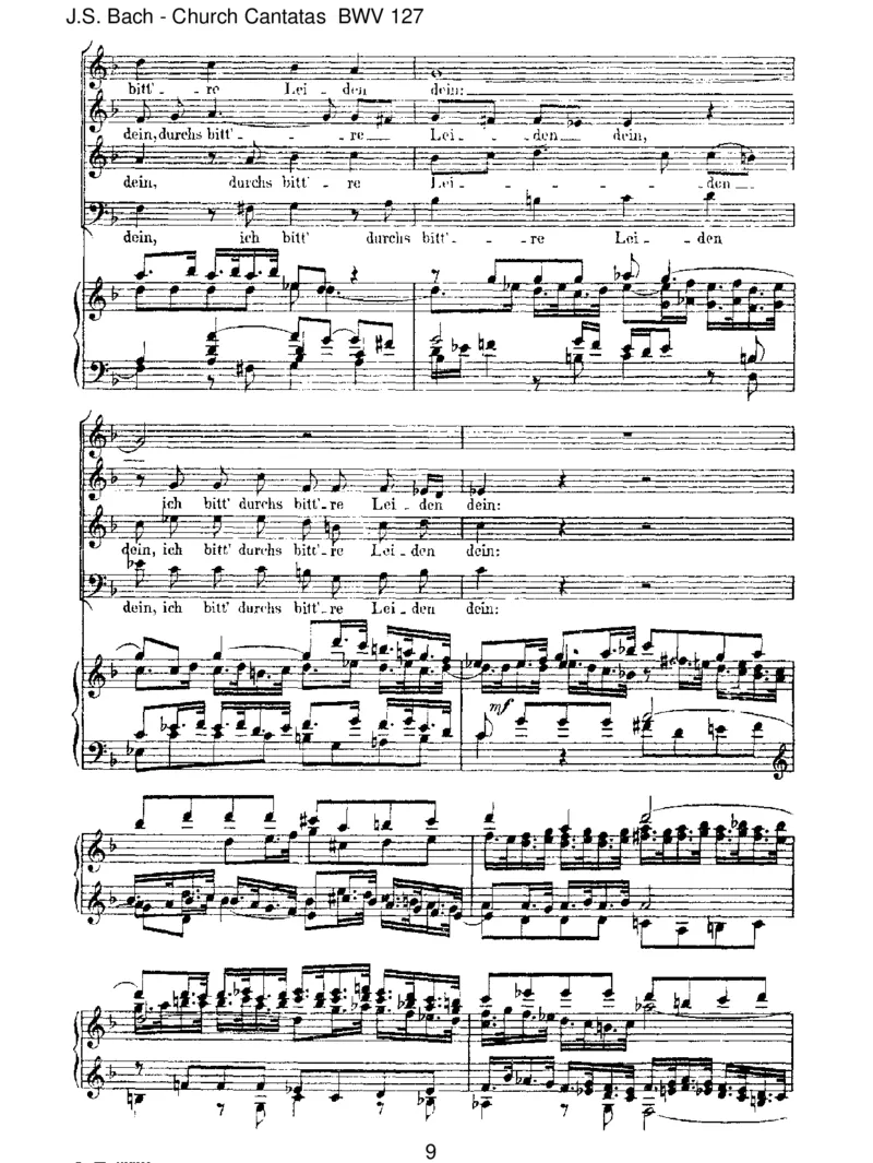 BWV127HerrJesuChrist,wahr'rMenschundGott_一万首著名钢琴曲谱哈农贝多芬合集视频教学电子版高清无水印可打印_1古典钢琴知名音乐家谱_巴赫钢琴谱全集_J.S巴赫作品全集