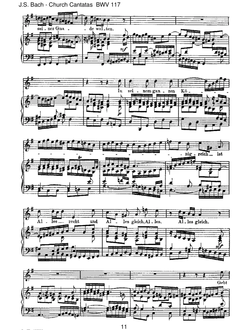 BWV117SeiLobundEhrdemh_chstenGut_一万首著名钢琴曲谱哈农贝多芬合集视频教学电子版高清无水印可打印_1古典钢琴知名音乐家谱_巴赫钢琴谱全集_J.S巴赫作品全集