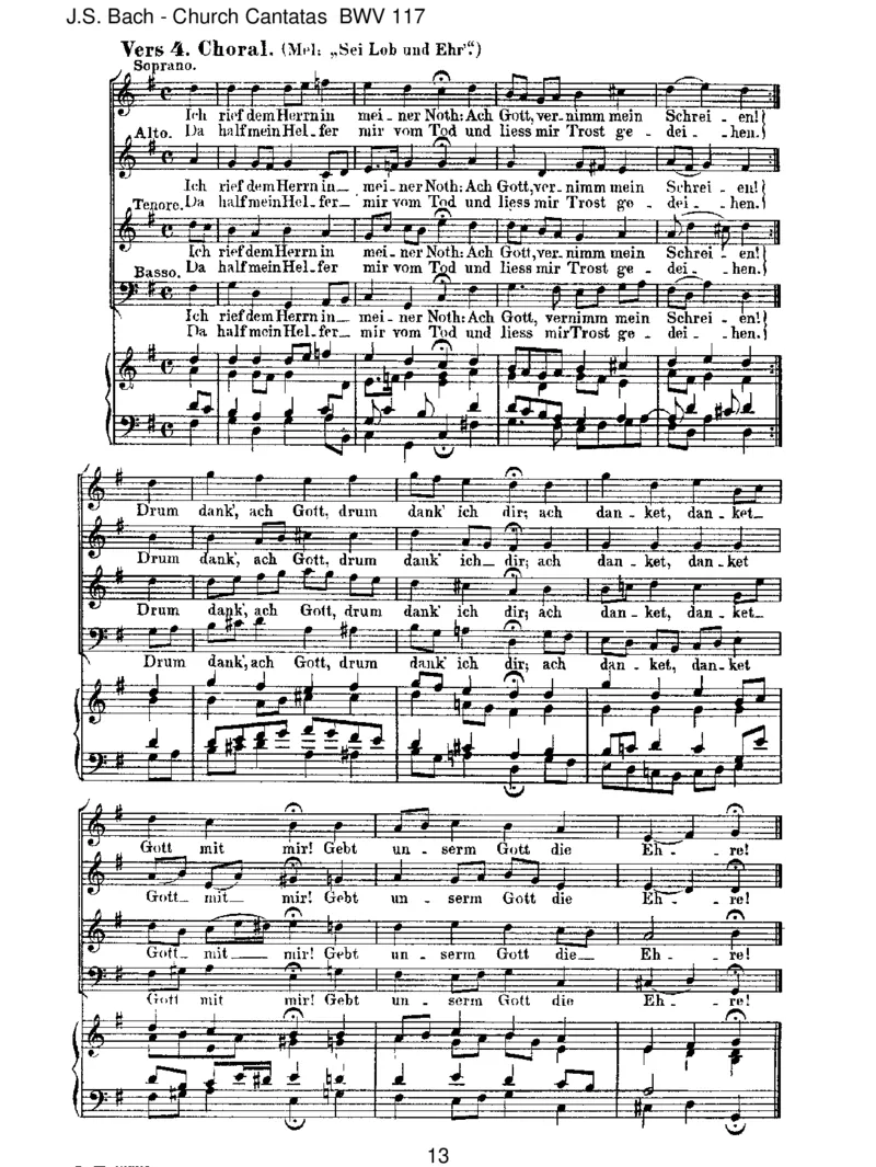 BWV117SeiLobundEhrdemh_chstenGut_一万首著名钢琴曲谱哈农贝多芬合集视频教学电子版高清无水印可打印_1古典钢琴知名音乐家谱_巴赫钢琴谱全集_J.S巴赫作品全集