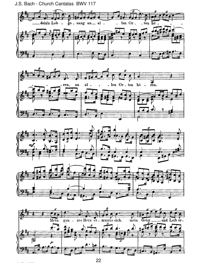 BWV117SeiLobundEhrdemh_chstenGut_一万首著名钢琴曲谱哈农贝多芬合集视频教学电子版高清无水印可打印_1古典钢琴知名音乐家谱_巴赫钢琴谱全集_J.S巴赫作品全集