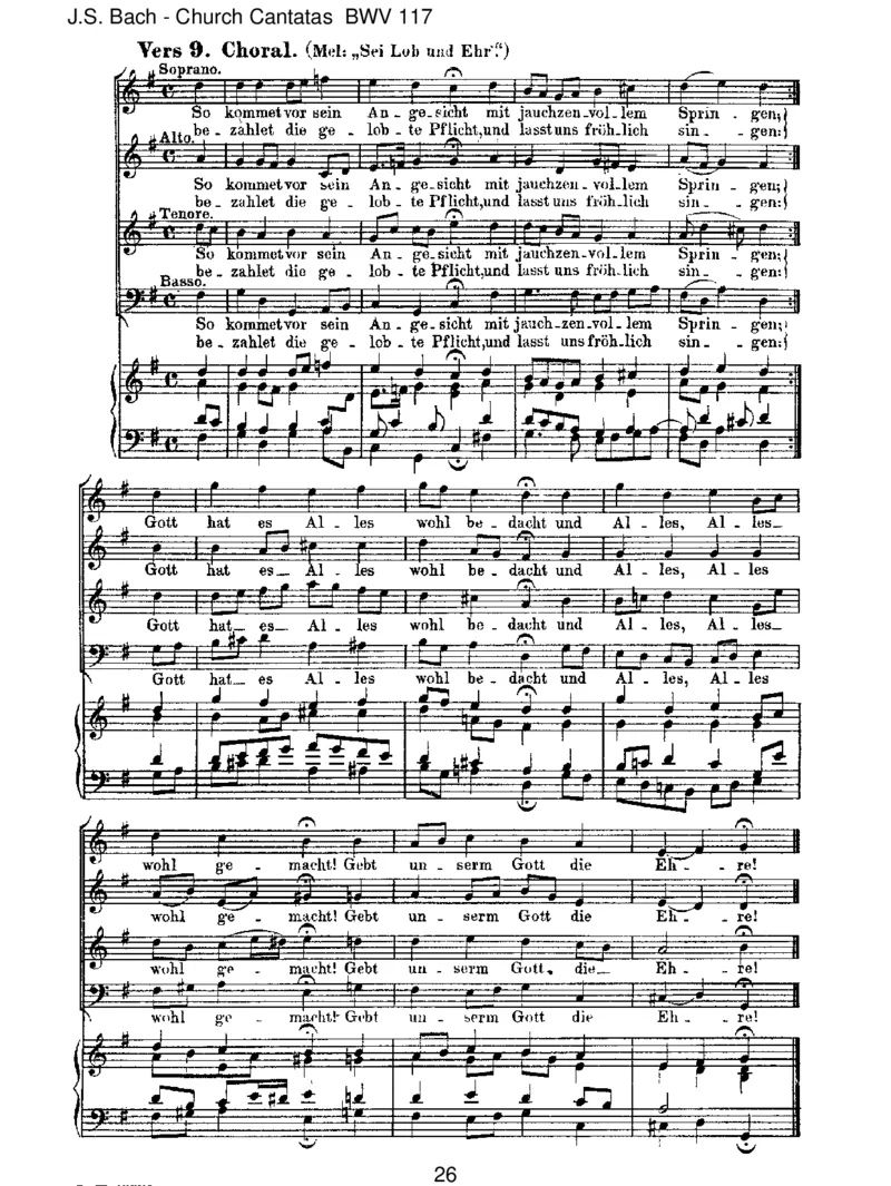BWV117SeiLobundEhrdemh_chstenGut_一万首著名钢琴曲谱哈农贝多芬合集视频教学电子版高清无水印可打印_1古典钢琴知名音乐家谱_巴赫钢琴谱全集_J.S巴赫作品全集