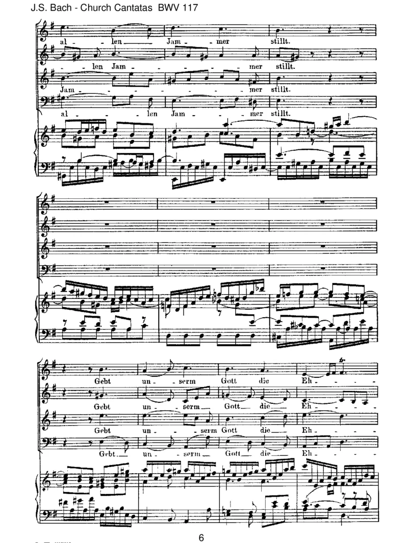 BWV117SeiLobundEhrdemh_chstenGut_一万首著名钢琴曲谱哈农贝多芬合集视频教学电子版高清无水印可打印_1古典钢琴知名音乐家谱_巴赫钢琴谱全集_J.S巴赫作品全集