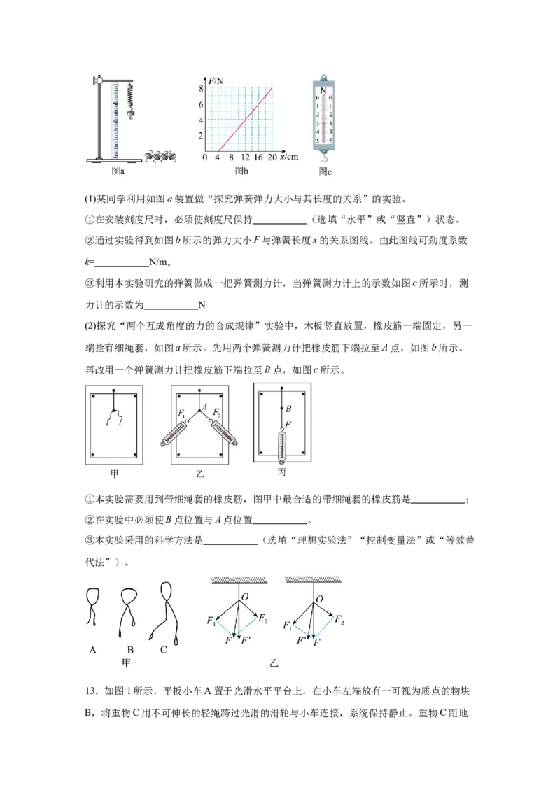 河南省驻马店市新蔡县第一高级中学2024-2025学年高一下学期开学物理试题（含答案）_2024-2025高一（7-7月题库）_2025年03月试卷