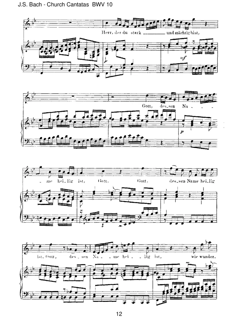 BWV10MeineSeelerhebtdenHerren_一万首著名钢琴曲谱哈农贝多芬合集视频教学电子版高清无水印可打印_1古典钢琴知名音乐家谱_巴赫钢琴谱全集_J.S巴赫作品全集_JohannSebastianBach(1685-1750)巴赫