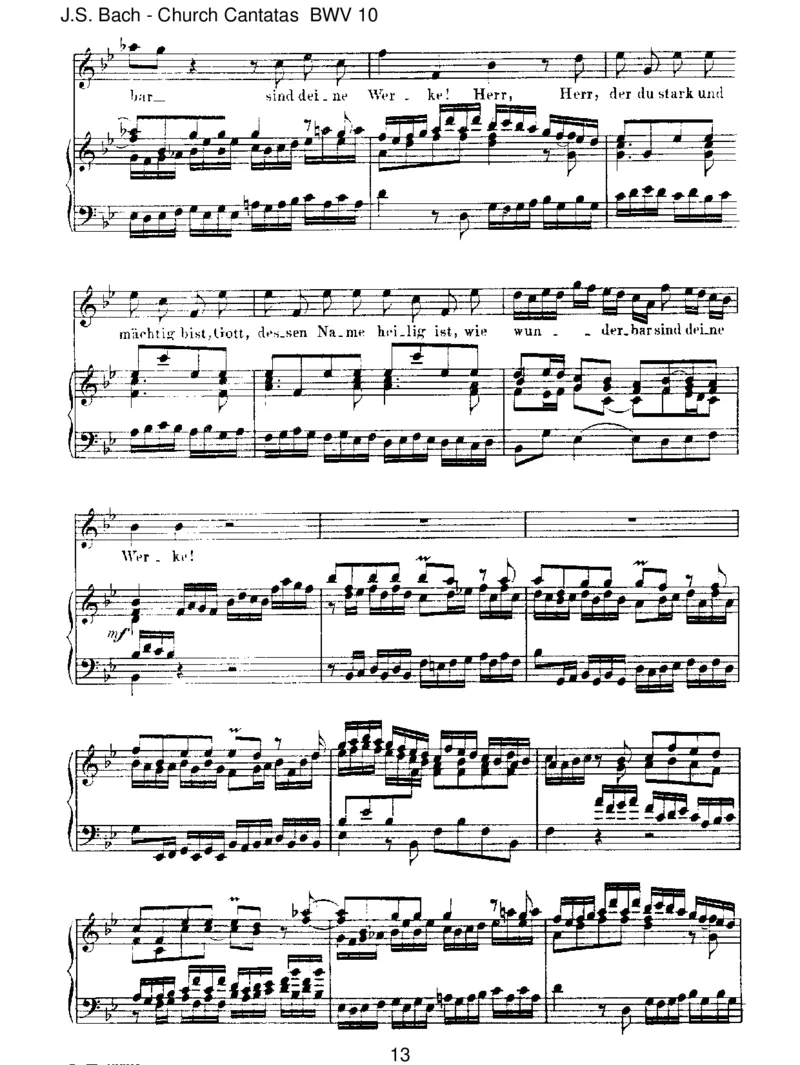 BWV10MeineSeelerhebtdenHerren_一万首著名钢琴曲谱哈农贝多芬合集视频教学电子版高清无水印可打印_1古典钢琴知名音乐家谱_巴赫钢琴谱全集_J.S巴赫作品全集_JohannSebastianBach(1685-1750)巴赫