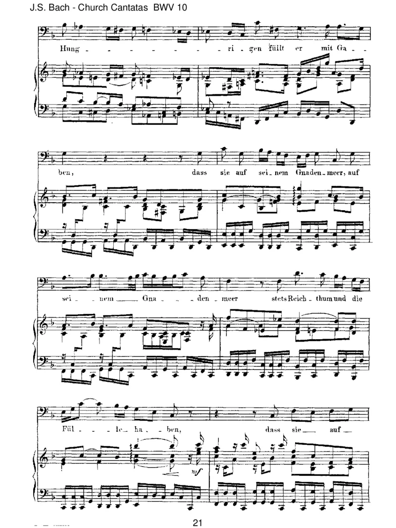 BWV10MeineSeelerhebtdenHerren_一万首著名钢琴曲谱哈农贝多芬合集视频教学电子版高清无水印可打印_1古典钢琴知名音乐家谱_巴赫钢琴谱全集_J.S巴赫作品全集_JohannSebastianBach(1685-1750)巴赫