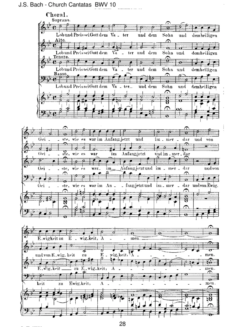 BWV10MeineSeelerhebtdenHerren_一万首著名钢琴曲谱哈农贝多芬合集视频教学电子版高清无水印可打印_1古典钢琴知名音乐家谱_巴赫钢琴谱全集_J.S巴赫作品全集_JohannSebastianBach(1685-1750)巴赫