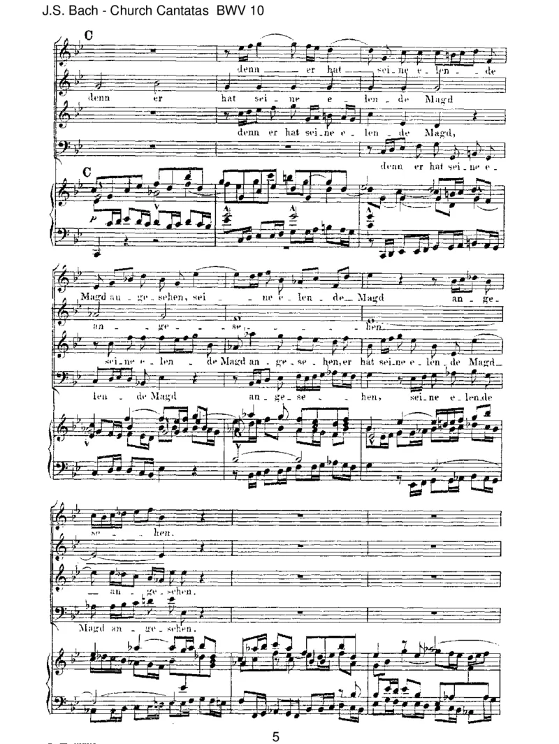 BWV10MeineSeelerhebtdenHerren_一万首著名钢琴曲谱哈农贝多芬合集视频教学电子版高清无水印可打印_1古典钢琴知名音乐家谱_巴赫钢琴谱全集_J.S巴赫作品全集_JohannSebastianBach(1685-1750)巴赫