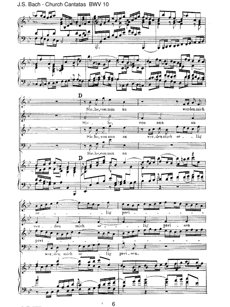 BWV10MeineSeelerhebtdenHerren_一万首著名钢琴曲谱哈农贝多芬合集视频教学电子版高清无水印可打印_1古典钢琴知名音乐家谱_巴赫钢琴谱全集_J.S巴赫作品全集_JohannSebastianBach(1685-1750)巴赫