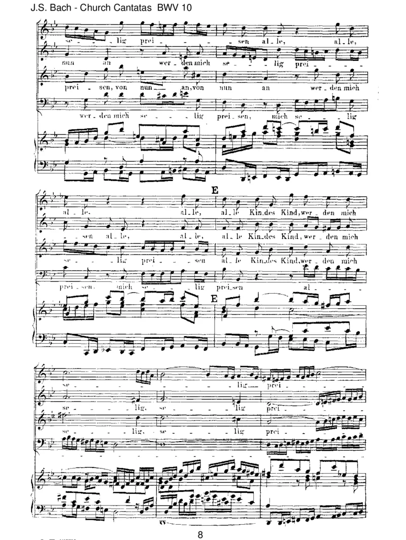 BWV10MeineSeelerhebtdenHerren_一万首著名钢琴曲谱哈农贝多芬合集视频教学电子版高清无水印可打印_1古典钢琴知名音乐家谱_巴赫钢琴谱全集_J.S巴赫作品全集_JohannSebastianBach(1685-1750)巴赫