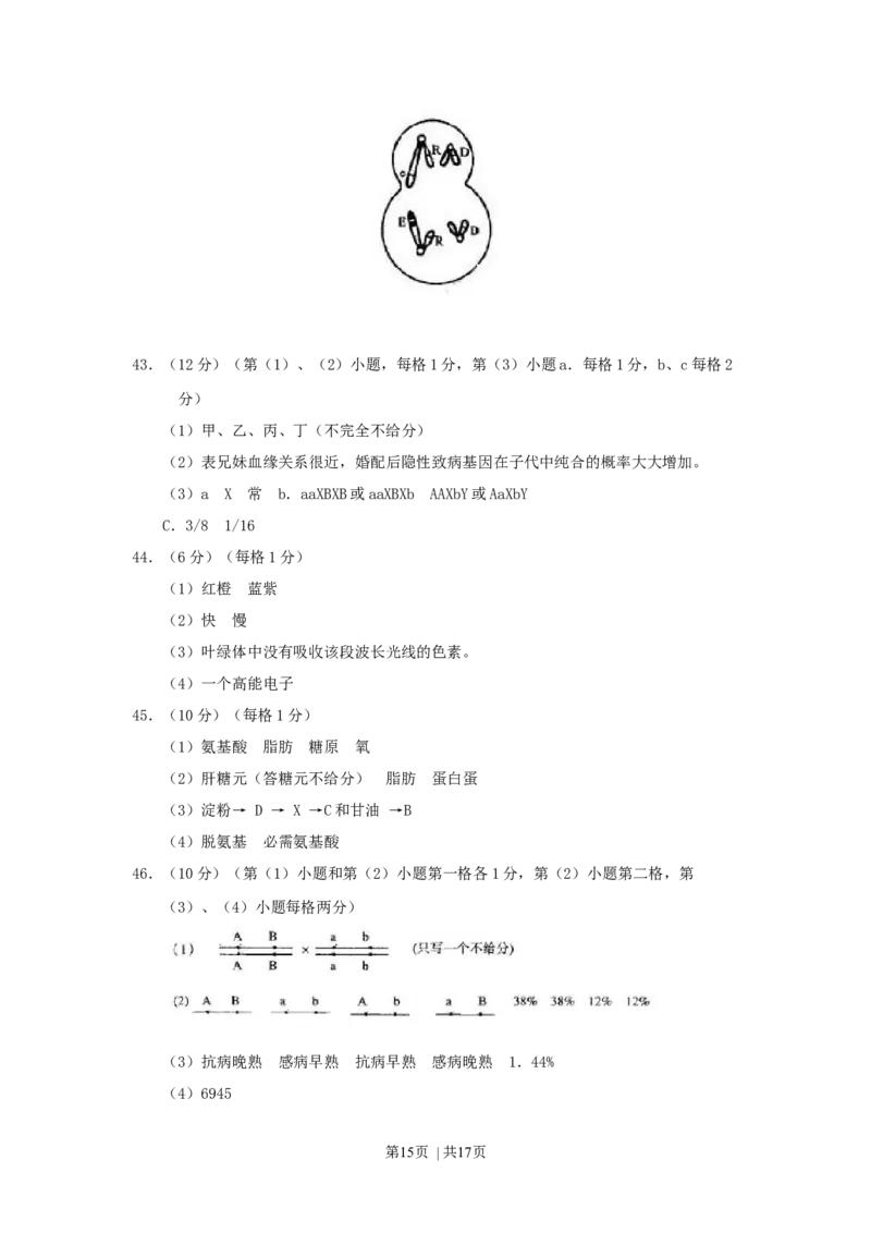 2000年上海高考生物真题及答案_生物高考真题试卷_旧1990-2007&middot;高考生物真题_1990-2007&middot;高考生物真题&middot;word_上海