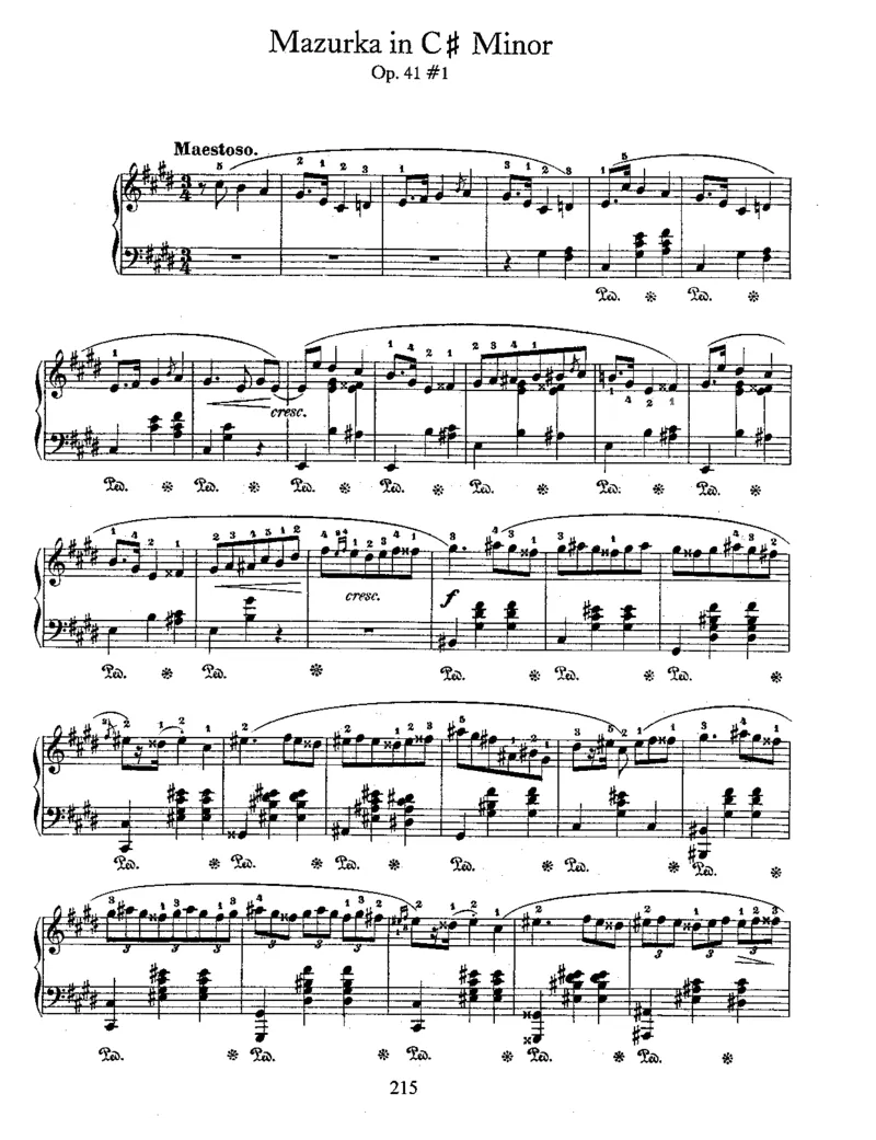 4Mazurkas,Op41_一万首著名钢琴曲谱哈农贝多芬合集视频教学电子版高清无水印可打印_1古典钢琴知名音乐家谱_肖邦钢琴谱全集_马祖卡