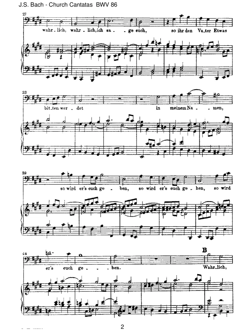 BWV86Wahrlich,wahrlich,ichsageeuch_一万首著名钢琴曲谱哈农贝多芬合集视频教学电子版高清无水印可打印_1古典钢琴知名音乐家谱_巴赫钢琴谱全集_J.S巴赫作品全集