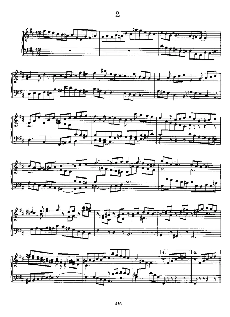 2Gigues_一万首著名钢琴曲谱哈农贝多芬合集视频教学电子版高清无水印可打印_1古典钢琴知名音乐家谱_勃拉姆斯钢琴谱全集_其他