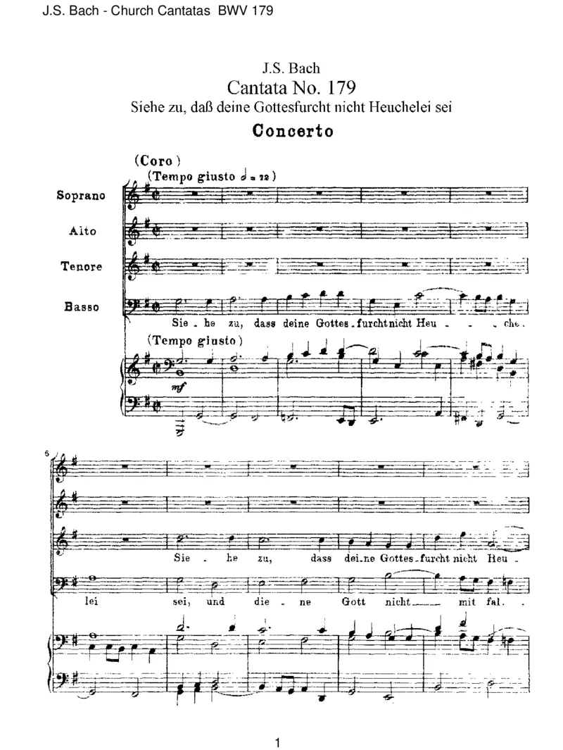 BWV179Siehezu,dassdeineGottesfurcht_一万首著名钢琴曲谱哈农贝多芬合集视频教学电子版高清无水印可打印_1古典钢琴知名音乐家谱_巴赫钢琴谱全集_J.S巴赫作品全集