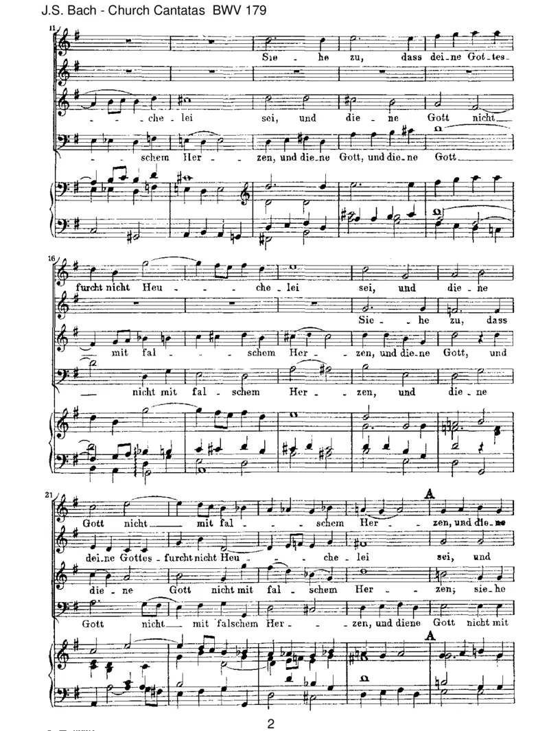 BWV179Siehezu,dassdeineGottesfurcht_一万首著名钢琴曲谱哈农贝多芬合集视频教学电子版高清无水印可打印_1古典钢琴知名音乐家谱_巴赫钢琴谱全集_J.S巴赫作品全集