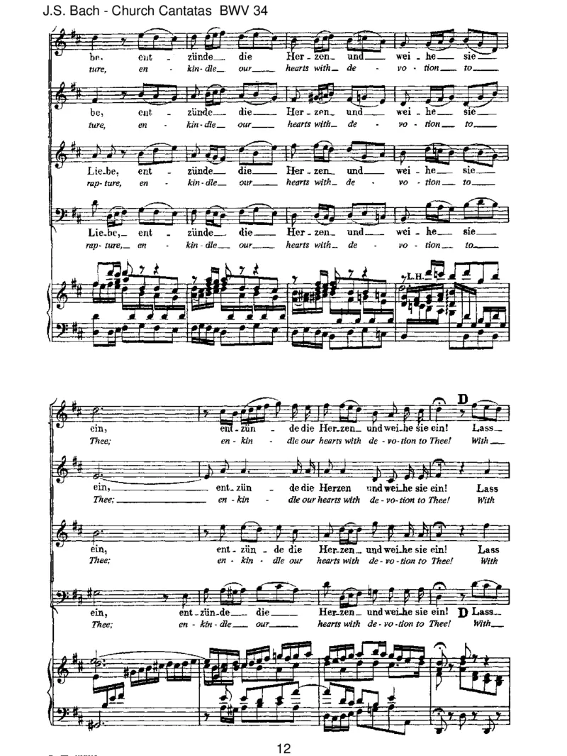 BWV34OewigesFeuer,oUrsprungderLiebe_一万首著名钢琴曲谱哈农贝多芬合集视频教学电子版高清无水印可打印_1古典钢琴知名音乐家谱_巴赫钢琴谱全集_J.S巴赫作品全集