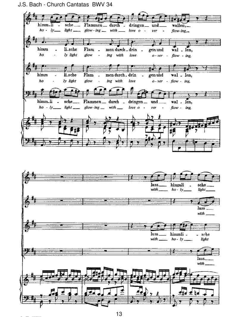 BWV34OewigesFeuer,oUrsprungderLiebe_一万首著名钢琴曲谱哈农贝多芬合集视频教学电子版高清无水印可打印_1古典钢琴知名音乐家谱_巴赫钢琴谱全集_J.S巴赫作品全集