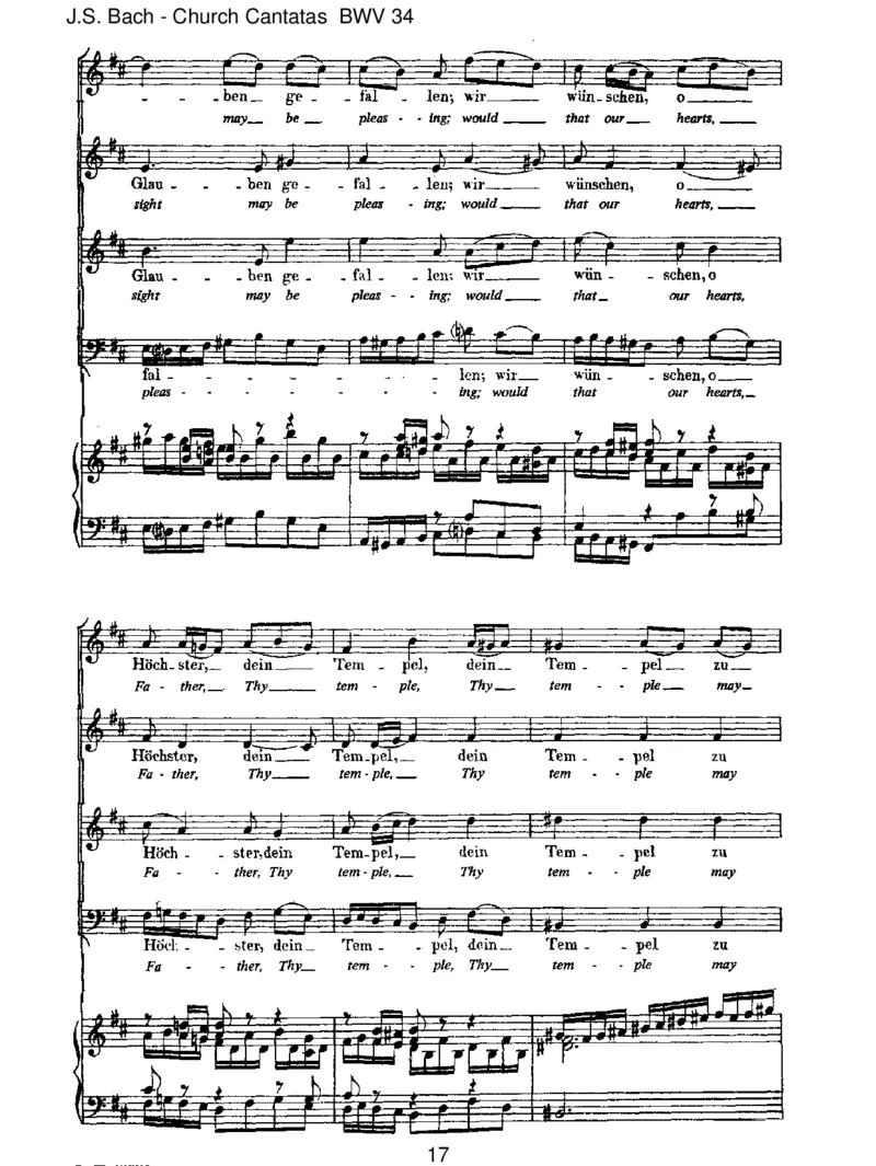 BWV34OewigesFeuer,oUrsprungderLiebe_一万首著名钢琴曲谱哈农贝多芬合集视频教学电子版高清无水印可打印_1古典钢琴知名音乐家谱_巴赫钢琴谱全集_J.S巴赫作品全集