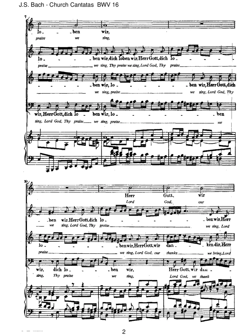 BWV16HerrGott,dichlobenwir_一万首著名钢琴曲谱哈农贝多芬合集视频教学电子版高清无水印可打印_1古典钢琴知名音乐家谱_巴赫钢琴谱全集_J.S巴赫作品全集_JohannSebastianBach(1685-1750)巴赫
