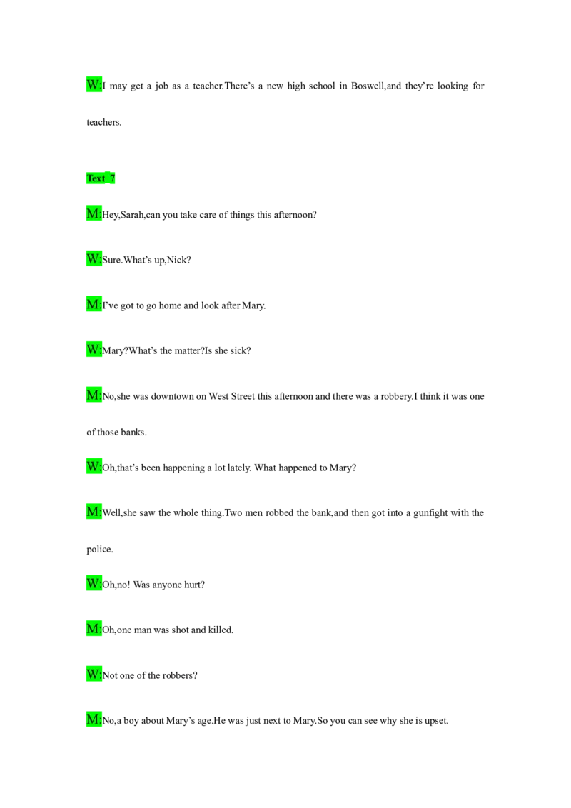 备考2024新高考英语听力(答案+文本)13_2024年5月_01按日期_1号_2024高考英语听力专题（80套模拟训练+历年真题）(附音频）_高考英语听力高分80套模拟训练_881