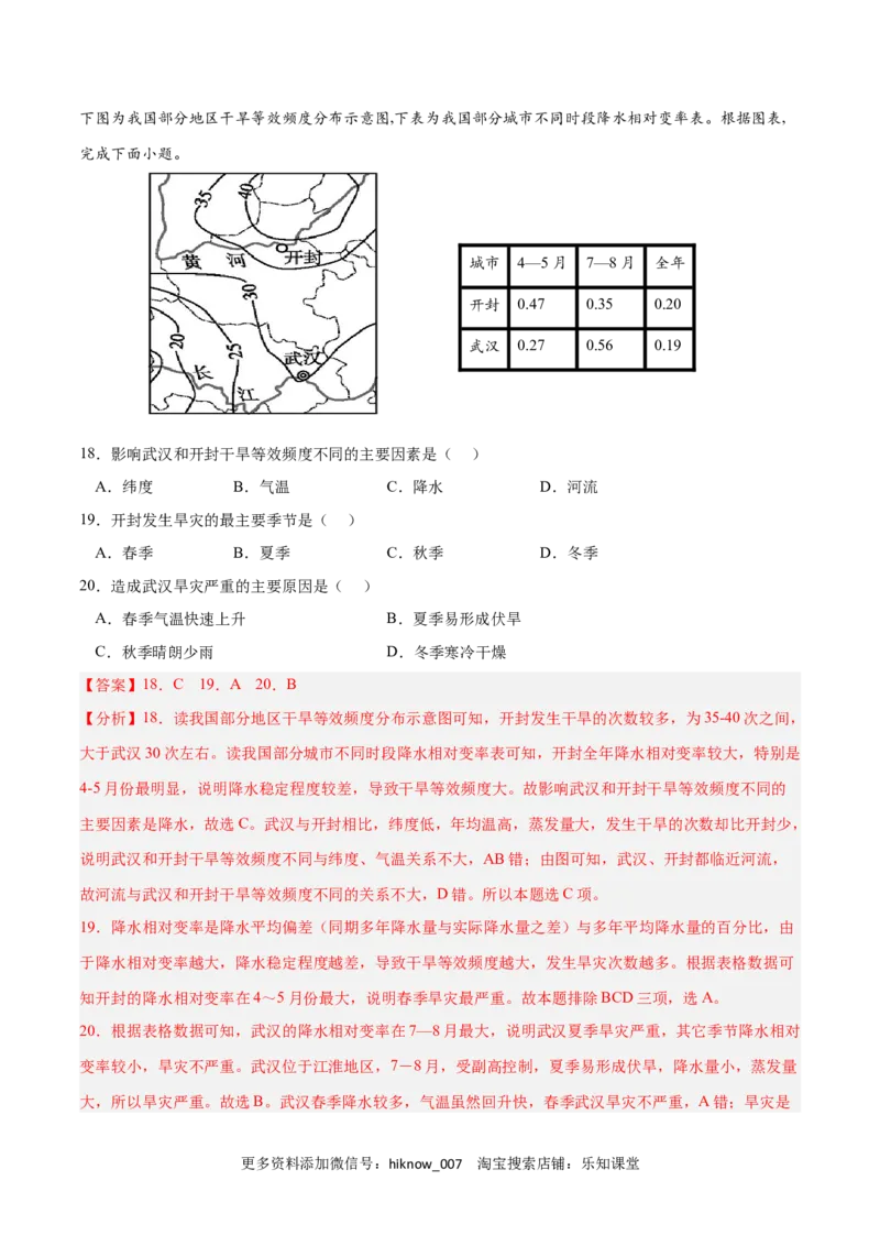 第六章自然灾害（B卷&bull;综合测试）-2022-2023学年高一地理上学期同步单元卷（人教版2019必修第一册）解析版_E015高中全科试卷_地理试题_必修1_1.单元测试_单元测试AB卷2023年（第二套）