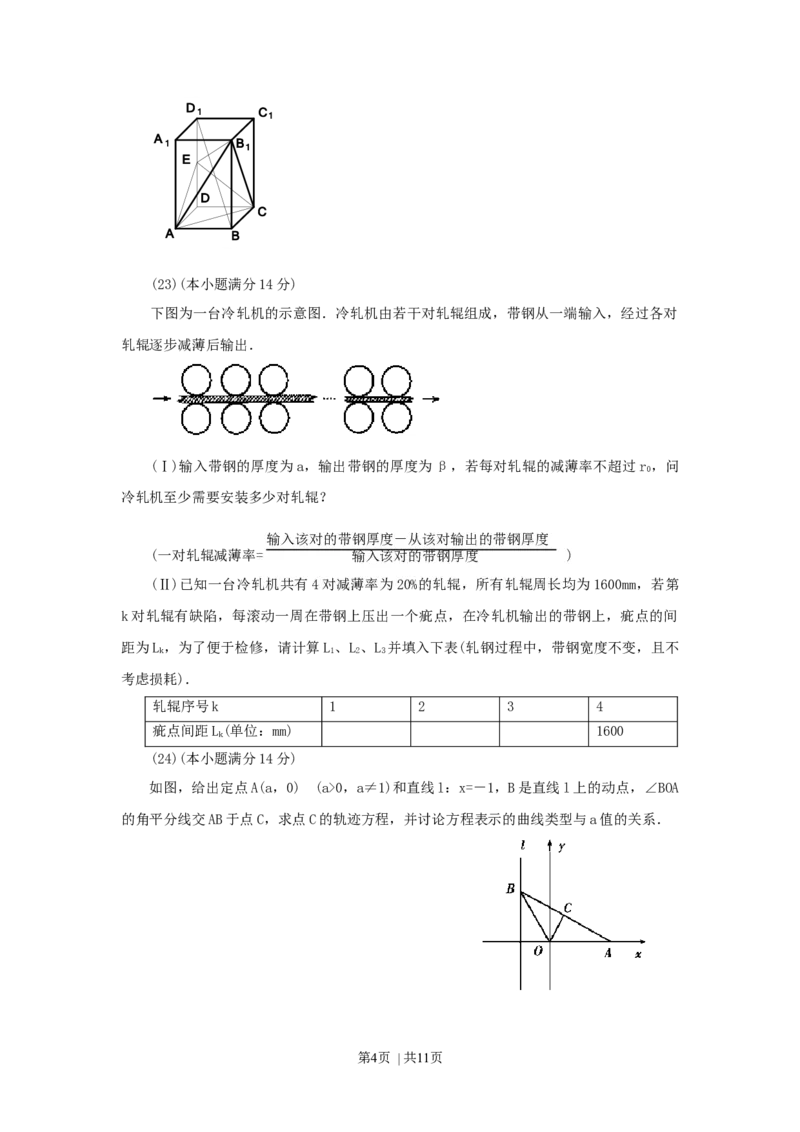1999年天津高考文科数学真题及答案_数学高考真题试卷_旧1990-2007&middot;高考数学真题_1990-2007&middot;高考数学真题&middot;word_天津