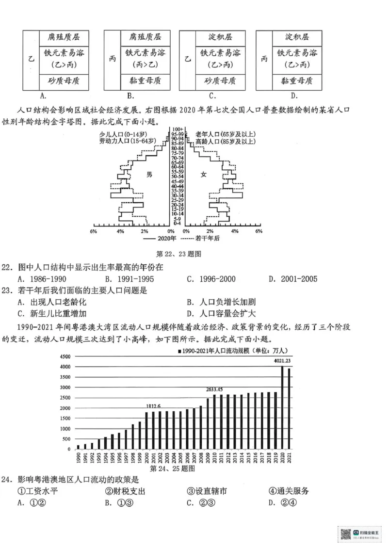 浙江省宁波市宁波九校2024-2025学年高一下学期6月期末地理试题（图片版，含答案）_2024-2025高一（7-7月题库）_2025年7月_250702浙江宁波市2024-2025高一下期末九校联考