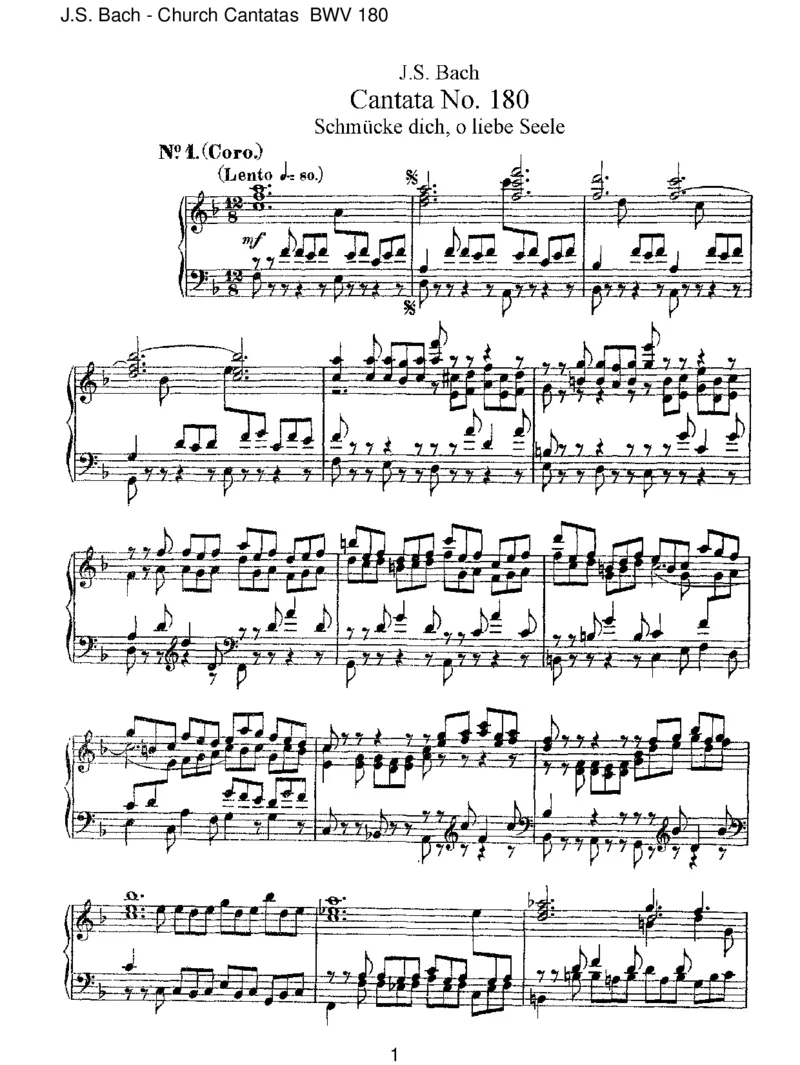 BWV180Schm&uuml;ckedich,oliebeSeele_一万首著名钢琴曲谱哈农贝多芬合集视频教学电子版高清无水印可打印_1古典钢琴知名音乐家谱_巴赫钢琴谱全集_J.S巴赫作品全集_JohannSebastianBach(1685-1750)巴赫