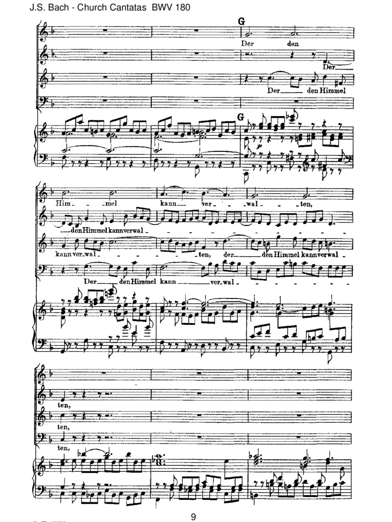 BWV180Schm&uuml;ckedich,oliebeSeele_一万首著名钢琴曲谱哈农贝多芬合集视频教学电子版高清无水印可打印_1古典钢琴知名音乐家谱_巴赫钢琴谱全集_J.S巴赫作品全集_JohannSebastianBach(1685-1750)巴赫