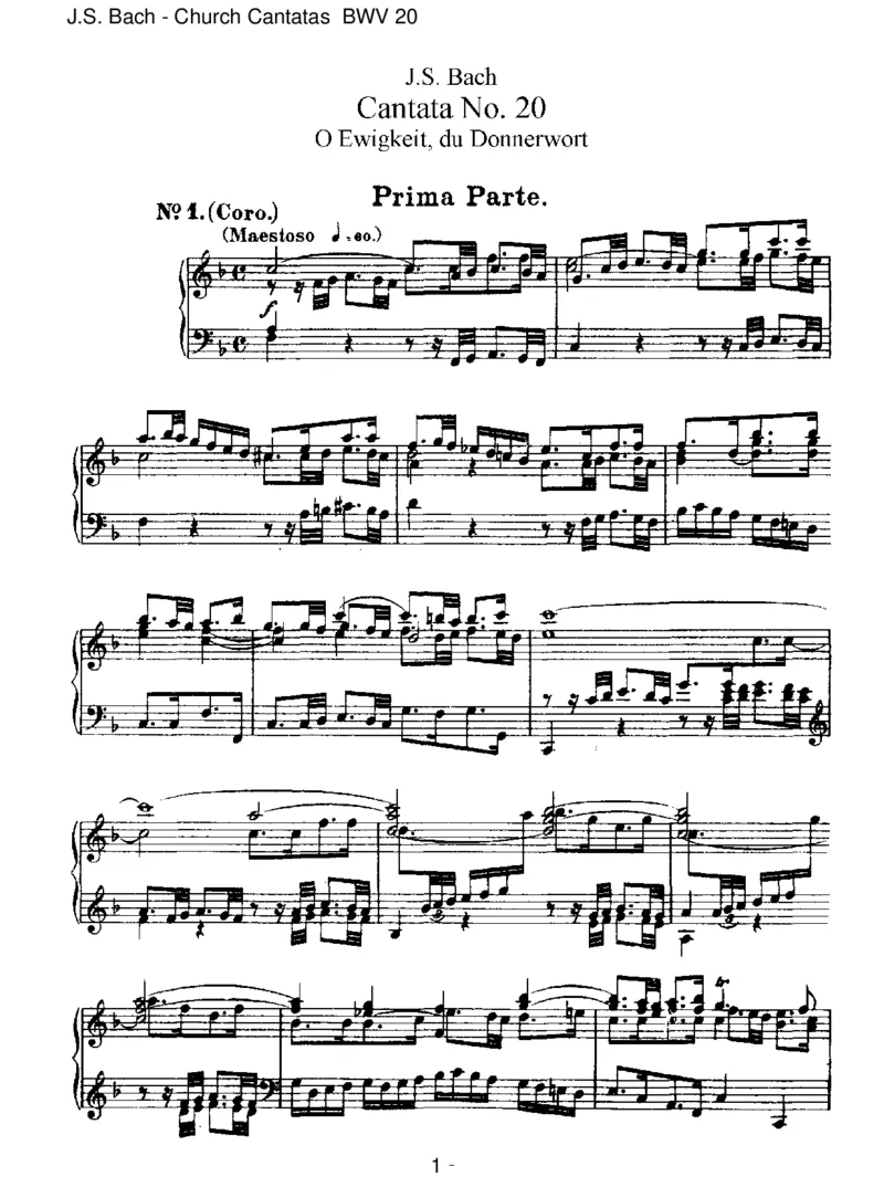 BWV20OEwigkeit,duDonnerwort_一万首著名钢琴曲谱哈农贝多芬合集视频教学电子版高清无水印可打印_1古典钢琴知名音乐家谱_巴赫钢琴谱全集_J.S巴赫作品全集_JohannSebastianBach(1685-1750)巴赫