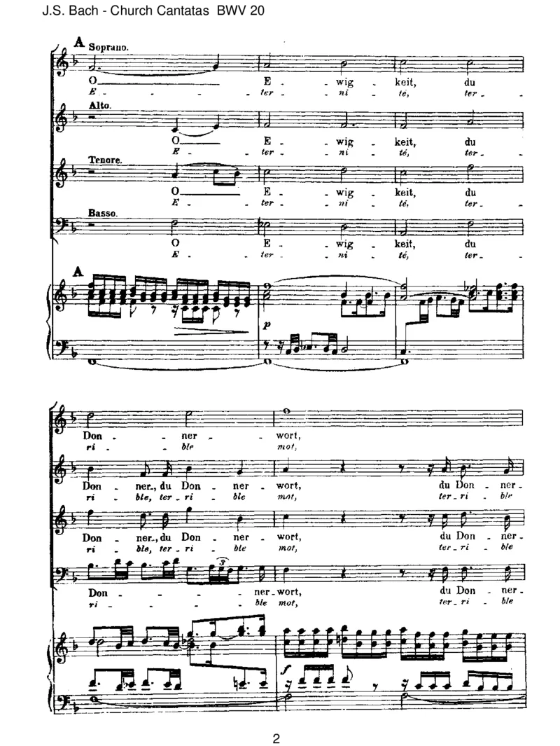 BWV20OEwigkeit,duDonnerwort_一万首著名钢琴曲谱哈农贝多芬合集视频教学电子版高清无水印可打印_1古典钢琴知名音乐家谱_巴赫钢琴谱全集_J.S巴赫作品全集_JohannSebastianBach(1685-1750)巴赫