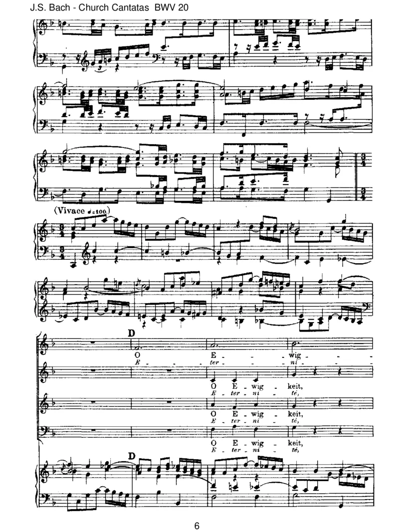 BWV20OEwigkeit,duDonnerwort_一万首著名钢琴曲谱哈农贝多芬合集视频教学电子版高清无水印可打印_1古典钢琴知名音乐家谱_巴赫钢琴谱全集_J.S巴赫作品全集_JohannSebastianBach(1685-1750)巴赫