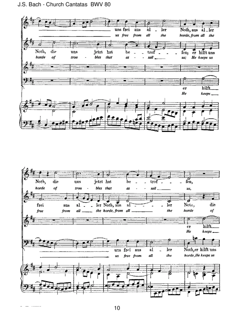 BWV80Ein'festeBurgistunserGott_一万首著名钢琴曲谱哈农贝多芬合集视频教学电子版高清无水印可打印_1古典钢琴知名音乐家谱_巴赫钢琴谱全集_J.S巴赫作品全集_JohannSebastianBach(1685-1750)巴赫