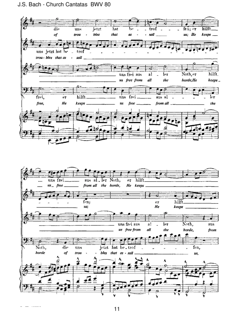 BWV80Ein'festeBurgistunserGott_一万首著名钢琴曲谱哈农贝多芬合集视频教学电子版高清无水印可打印_1古典钢琴知名音乐家谱_巴赫钢琴谱全集_J.S巴赫作品全集_JohannSebastianBach(1685-1750)巴赫