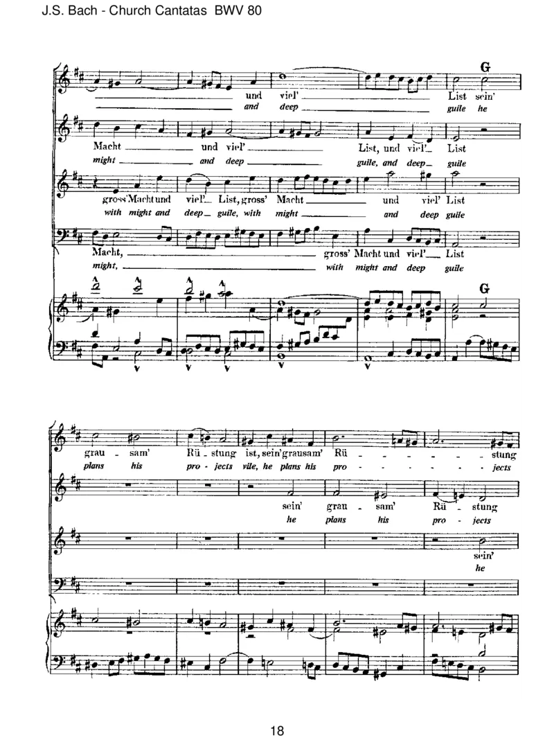 BWV80Ein'festeBurgistunserGott_一万首著名钢琴曲谱哈农贝多芬合集视频教学电子版高清无水印可打印_1古典钢琴知名音乐家谱_巴赫钢琴谱全集_J.S巴赫作品全集_JohannSebastianBach(1685-1750)巴赫