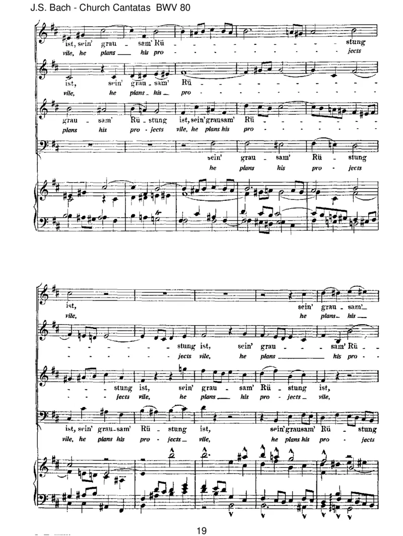 BWV80Ein'festeBurgistunserGott_一万首著名钢琴曲谱哈农贝多芬合集视频教学电子版高清无水印可打印_1古典钢琴知名音乐家谱_巴赫钢琴谱全集_J.S巴赫作品全集_JohannSebastianBach(1685-1750)巴赫