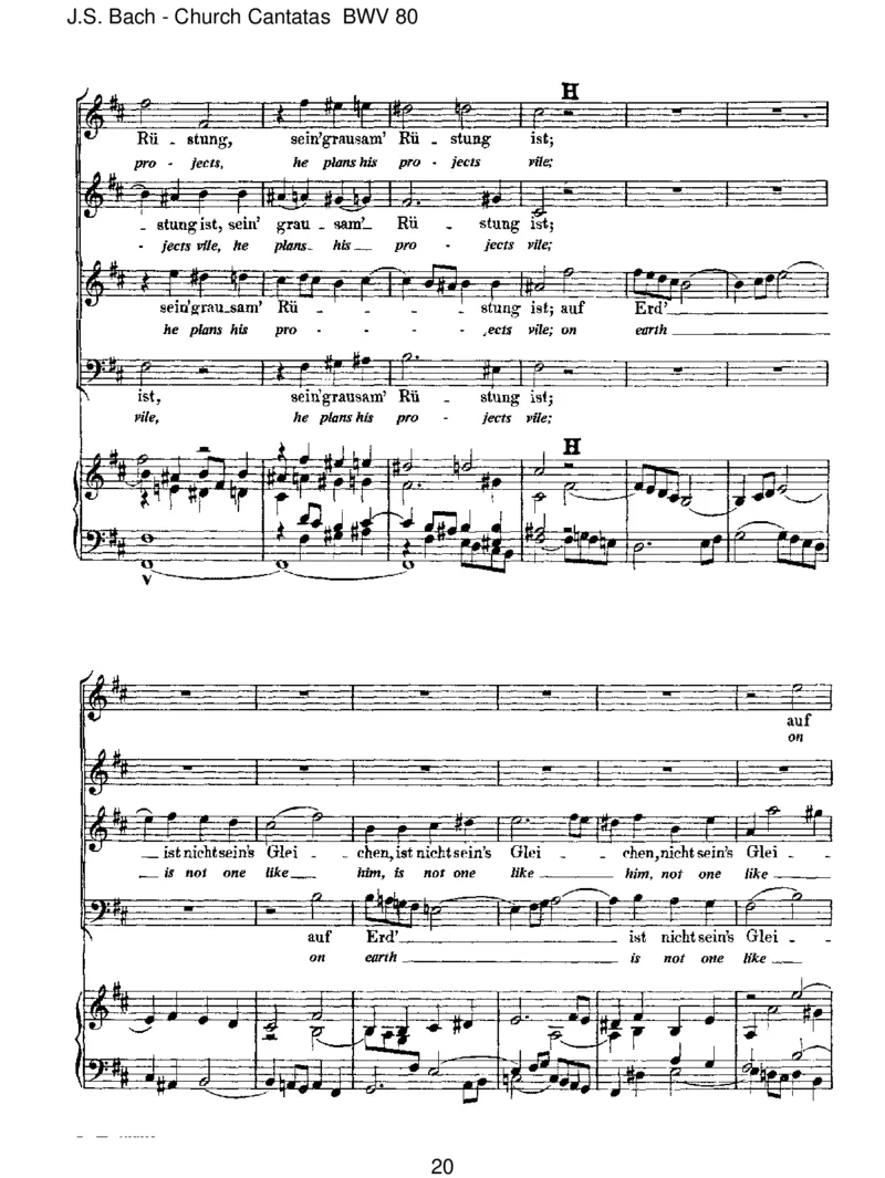 BWV80Ein'festeBurgistunserGott_一万首著名钢琴曲谱哈农贝多芬合集视频教学电子版高清无水印可打印_1古典钢琴知名音乐家谱_巴赫钢琴谱全集_J.S巴赫作品全集_JohannSebastianBach(1685-1750)巴赫