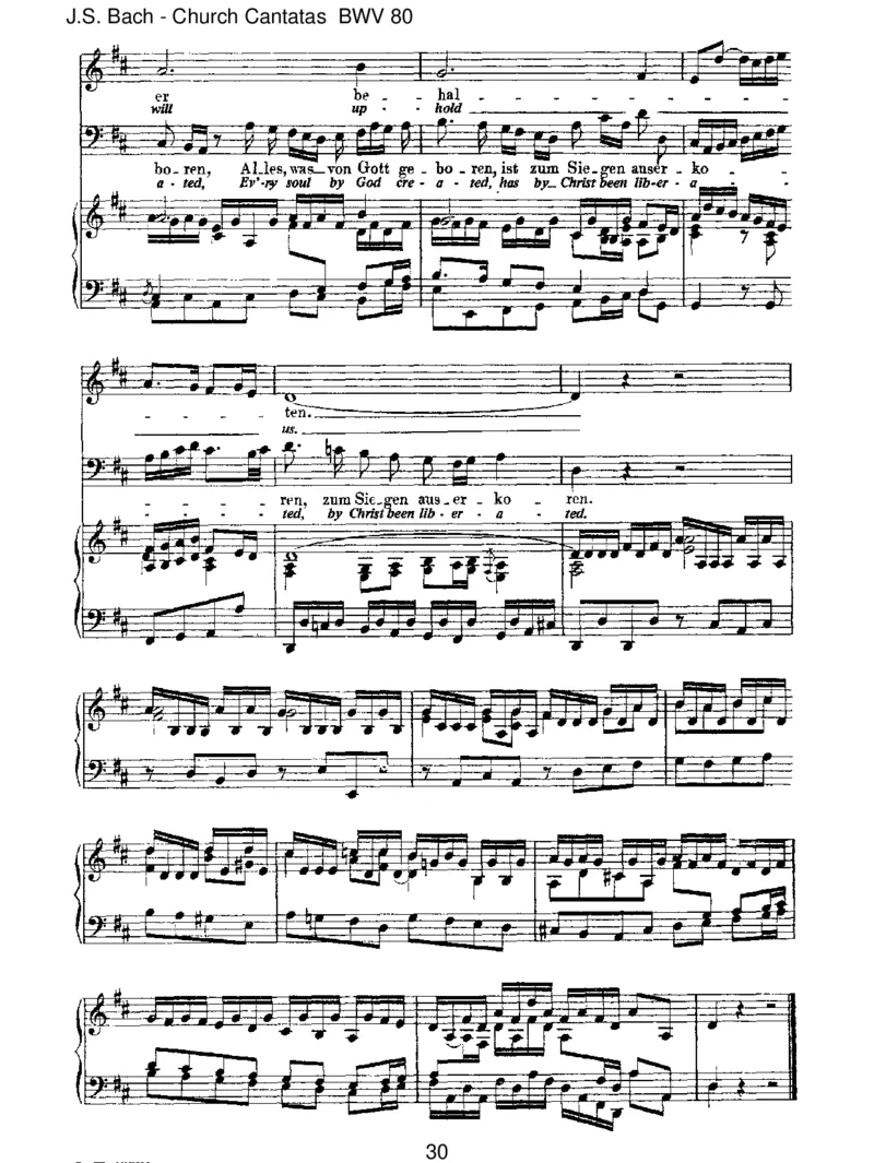 BWV80Ein'festeBurgistunserGott_一万首著名钢琴曲谱哈农贝多芬合集视频教学电子版高清无水印可打印_1古典钢琴知名音乐家谱_巴赫钢琴谱全集_J.S巴赫作品全集_JohannSebastianBach(1685-1750)巴赫