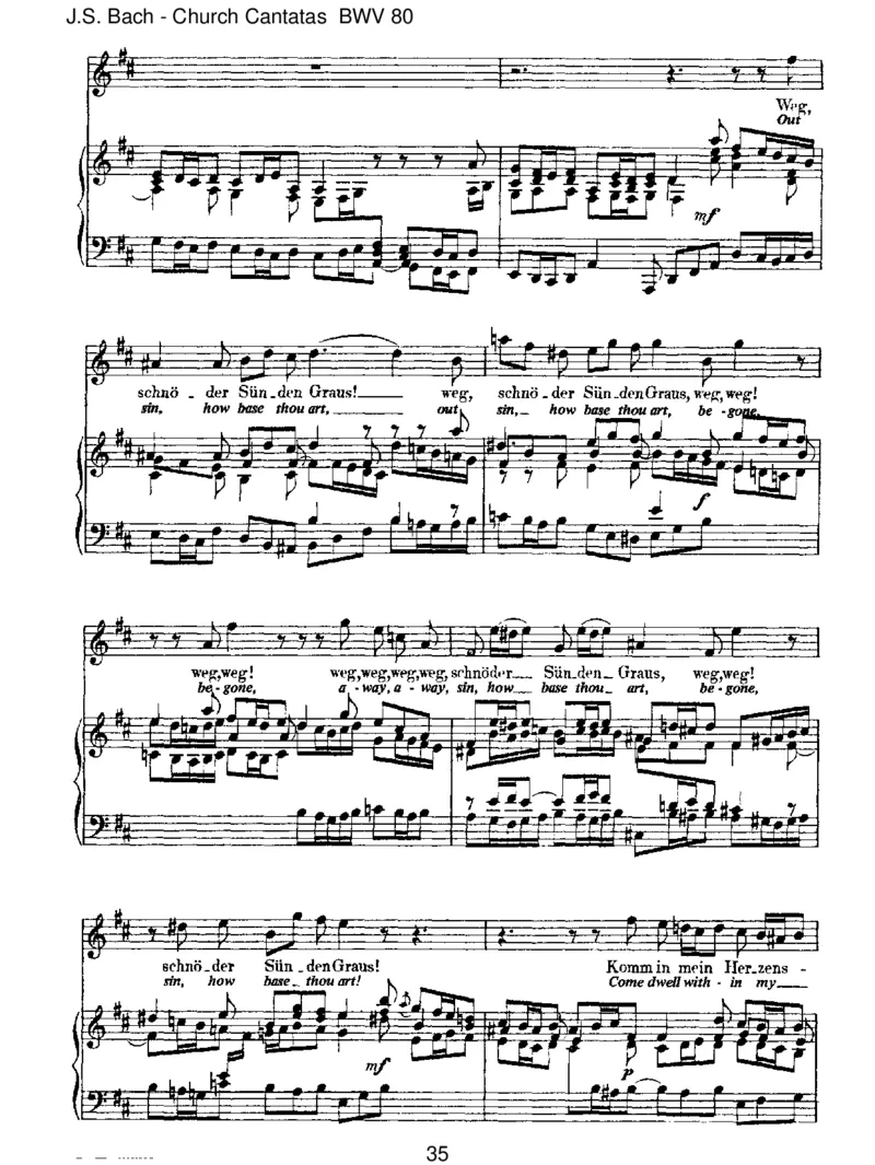 BWV80Ein'festeBurgistunserGott_一万首著名钢琴曲谱哈农贝多芬合集视频教学电子版高清无水印可打印_1古典钢琴知名音乐家谱_巴赫钢琴谱全集_J.S巴赫作品全集_JohannSebastianBach(1685-1750)巴赫