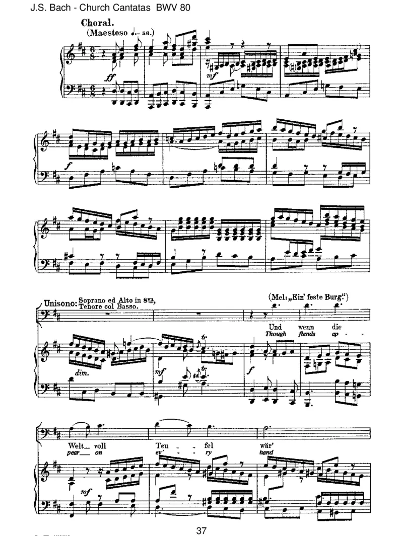 BWV80Ein'festeBurgistunserGott_一万首著名钢琴曲谱哈农贝多芬合集视频教学电子版高清无水印可打印_1古典钢琴知名音乐家谱_巴赫钢琴谱全集_J.S巴赫作品全集_JohannSebastianBach(1685-1750)巴赫